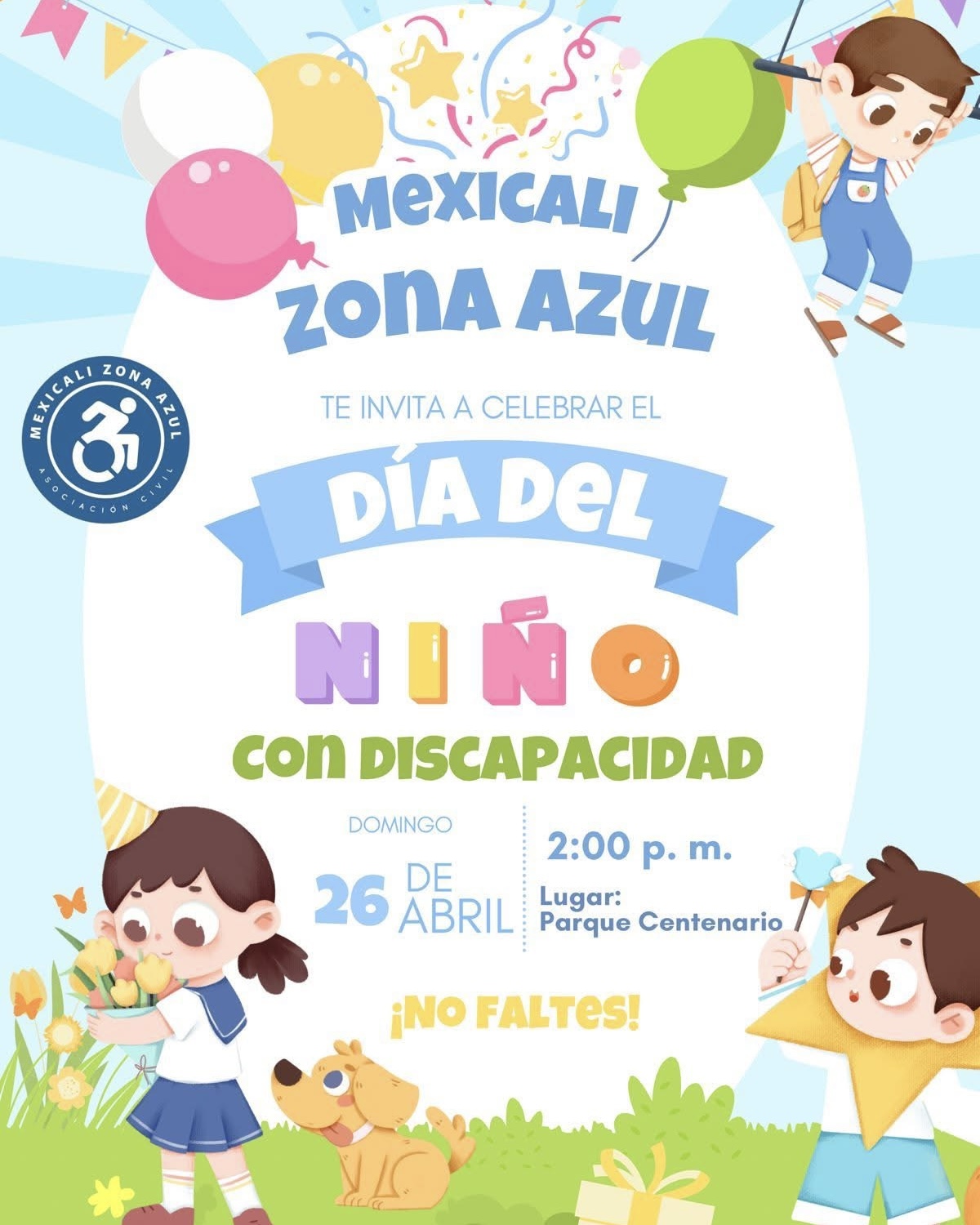 Asociación Mexicali Zona Azul prepara festejo del Día del Niño para menores con discapacidad
