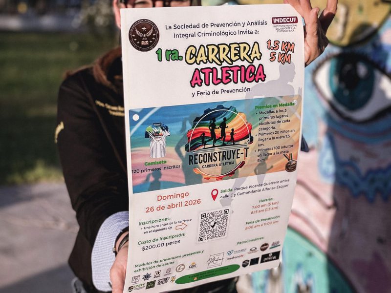 Carrera “Reconstruye-T” busca acercar la prevención del delito a la ciudadanía a través del deporte