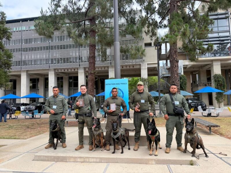 Binomios K-9 de Baja California conquistan podio internacional en competencia de detección policial en San Diego