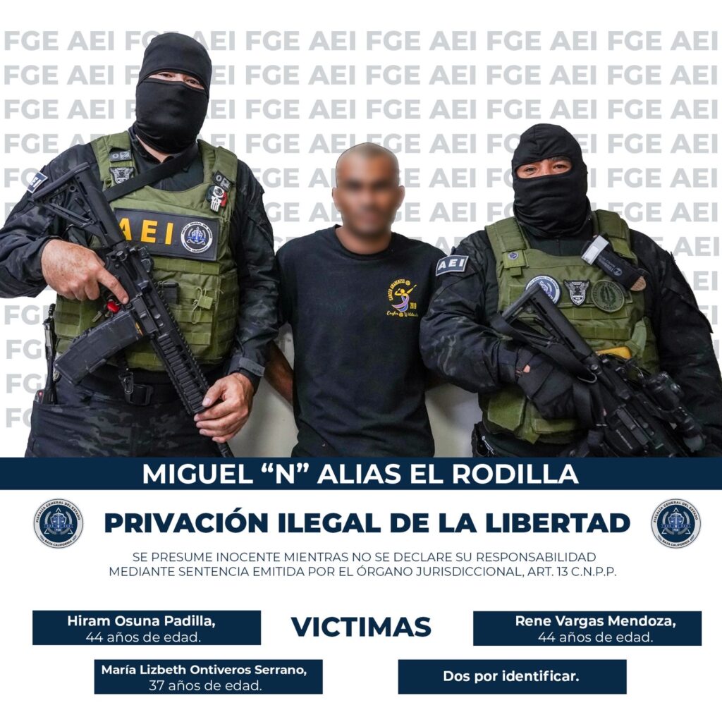 Capturan a “El Rodilla” objetivo prioritario operador de “Los Rusos” ligado a fosas clandestinas en Miguel Alemán