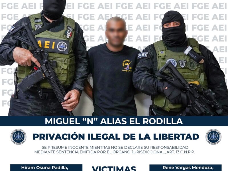 Capturan a “El Rodilla” objetivo prioritario operador de “Los Rusos” ligado a fosas clandestinas en Miguel Alemán