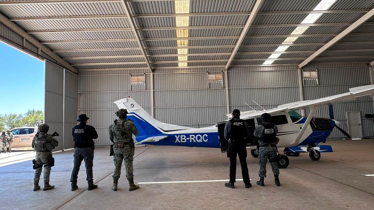 Decomisan avioneta utilizada para trasiego de droga durante operativo en el Valle de Mexicali