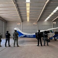 Decomisan avioneta utilizada para trasiego de droga durante operativo en el Valle de Mexicali