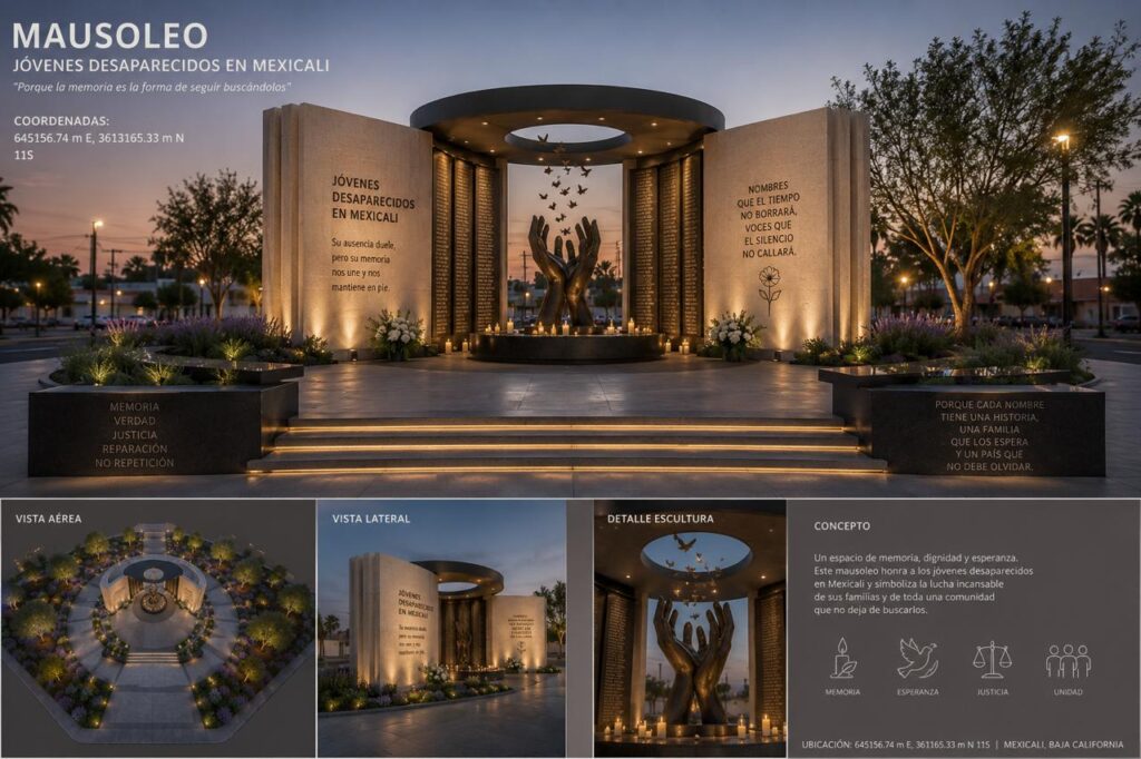 Buscarán construir memorial de desaparecidos frente al Shots en Mexicali