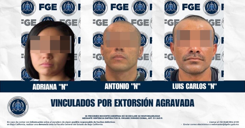 Caen tres presuntos extorsionadores del Bazar de Gaby; permanecerán en prisión preventiva