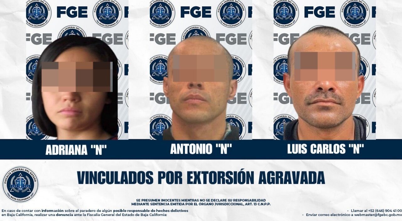 Caen tres presuntos extorsionadores del Bazar de Gaby; permanecerán en prisión preventiva