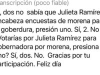 Reportan llamadas con encuesta sobre Julieta Ramírez rumbo a la gubernatura de Baja California
