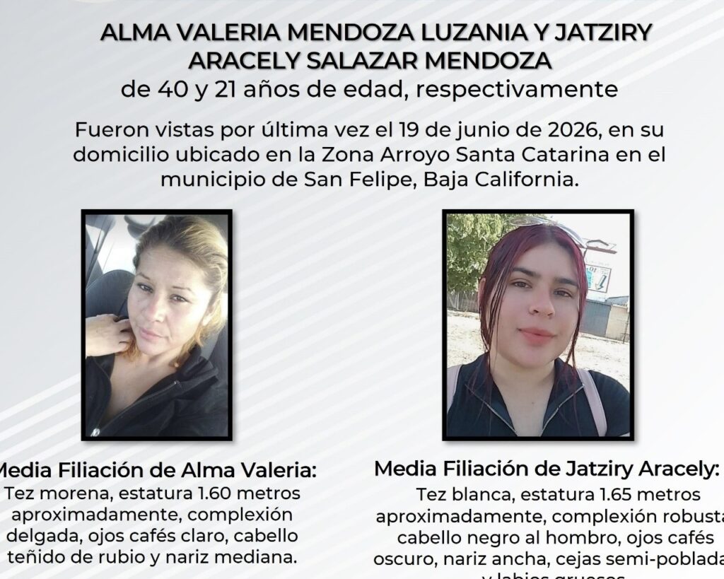 Localizan sin vida a madre e hija desaparecidas en San Felipe; estaban amordazadas dentro de domicilio