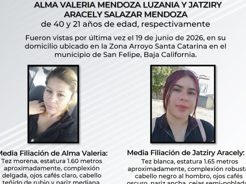 Localizan sin vida a madre e hija desaparecidas en San Felipe; estaban amordazadas dentro de domicilio