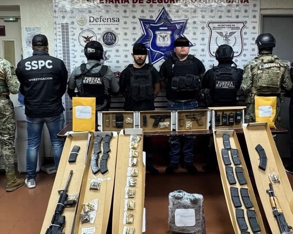 “El Canelo”, presunto jefe de sicarios de Los Rusos, cae armado y con droga en el Valle de Mexicali