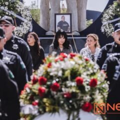 Con honores, policías dan último adiós a José Ramón Barajas; entre el dolor, enojo e impotencia, su familia exige justicia