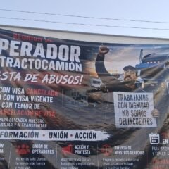 Cierran traileros garita comercial en la Nuevo Mexicali