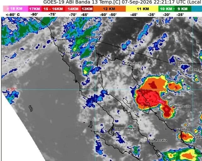 Mexicali se prepara para lluvias fuertes, granizo y rachas de viento de hasta 60 km/h