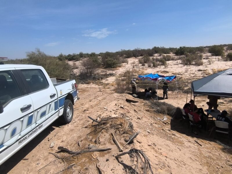 Localizan cráneo y pelvis junto al cerco fronterizo durante operativo de búsqueda en el Valle de Mexicali