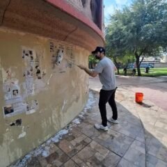 Retiran pesquisas de personas desaparecidas durante jornada de limpieza en el Parque del Mariachi